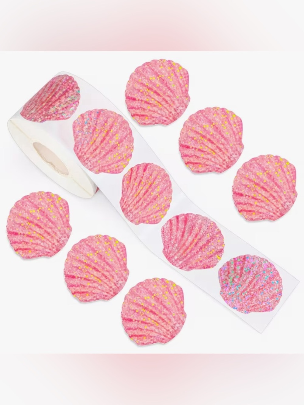 Holographic Glitter Sticker Rolls of 100 - Choose 1 - Picture 2 of 10